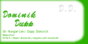dominik dupp business card
